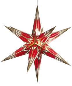 Frankenmuth Clock Company Red & Gold Electric Lighted Star