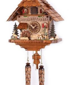 Frankenmuth Clock Company Quartz Musical Chalet W/Animated Hunter