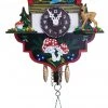 Frankenmuth Clock Company View All 61S - Novelty Silk Screened Chalet Cuckoo Clock With Deer & Mushrooms