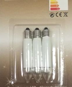Frankenmuth Clock Company 3 Pack LED Bulbs 8V/55W (E-10) Christmas Decorations, Candles & Other Decorations