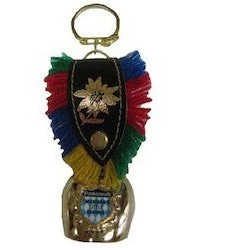 Frankenmuth Clock Company Decorative Cow Bell Keychain