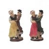 Frankenmuth Clock Company Set Of 4 Poly Dancers 1.5" Yellow & Red Dress