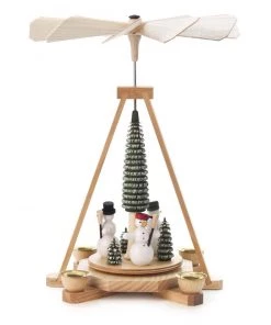 Frankenmuth Clock Company 085/509 - Pyramid With Snowmen & Trees