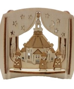 Frankenmuth Clock Company View All 201/284/1 - Tealight Holder With Seiffen Church