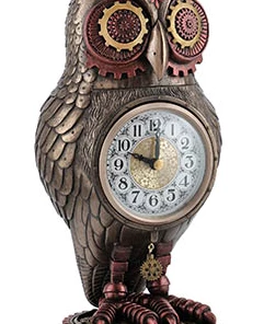 Frankenmuth Clock Company Steampunk Owl Clock View All