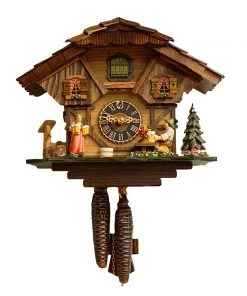 Frankenmuth Clock Company View All KU1264 - 1 Day Chalet With Beer Drinker & Zenzi