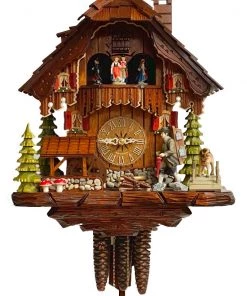 Frankenmuth Clock Company KU3629ex - 1 Day Musical Chalet With Clock Peddler View All
