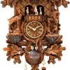 Frankenmuth Clock Company KU375QMT - Quartz Musical Cuckoo Clock With Hunter & Goat View All