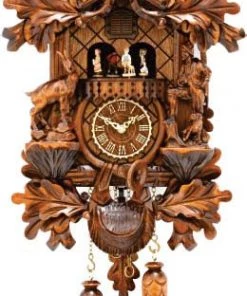 Frankenmuth Clock Company KU375QMT - Quartz Musical Cuckoo Clock With Hunter & Goat View All