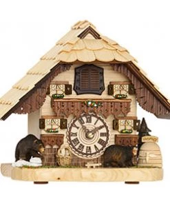 Frankenmuth Clock Company KU4203QM - Quartz Musical Tabletop Chalet With Bears