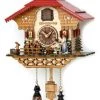 Frankenmuth Clock Company KU4215QM - Quartz Musical Chalet With Beer Drinker & Angry Woman