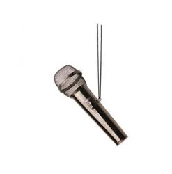 Frankenmuth Clock Company Microphone Ornament - Black