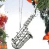 Frankenmuth Clock Company View All Silver Saxophone Ornament