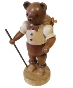 Frankenmuth Clock Company Figurine - Bear W/ Honey Pot & Stick Christmas Decorations, Candles & Other Decorations