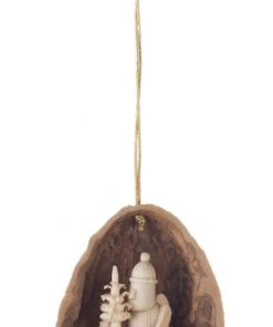 Frankenmuth Clock Company 199/415 - Nutshell Ornament With Santa