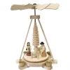 Frankenmuth Clock Company German Christmas Pyramids 074/164 - Miniature Pyramid With Nativity Scene (Natural)