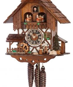Frankenmuth Clock Company KU678M - 1 Day Musical Woodchopper's Chalet