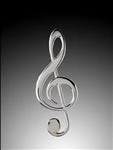 Frankenmuth Clock Company View All Silver Treble Clef Magnet