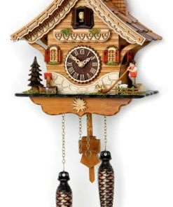 Frankenmuth Clock Company KU4204QM - Quartz Musical Chalet With Horn Blower View All