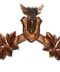 Frankenmuth Clock Company & Bavarian Clock Haus Hunter Top Carving - Maple Leaves #5 Size Cuckoo Clocks, Quartz Cuckoo Clocks & Miniature Clocks