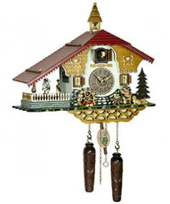 Frankenmuth Clock Company View All KU4250QMT - Quartz Musical Chalet With Animated Dumpling Eater