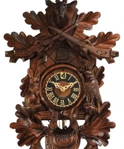 Frankenmuth Clock Company KU1343 - 1 Day Live Animal Hunter Cuckoo Clock