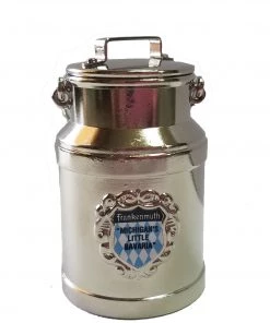 Frankenmuth Clock Company Milk Can Souvenir W/ Frankenmuth Shield