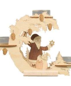 Frankenmuth Clock Company 201/196 - Tealight Holder With Santa Claus