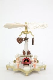 Frankenmuth Clock Company Baker Angel Pyramid Christmas Decorations, Candles & Other Decorations