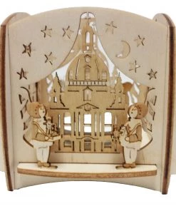Frankenmuth Clock Company 201/284/3 - Tealight Holder With Dresden Church