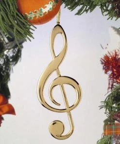 Frankenmuth Clock Company View All 5" Gold Treble Clef