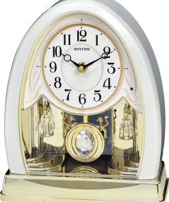 Frankenmuth Clock Company 4RJ641-WU06- Joyful Crystal Pearl Rhythm Clocks