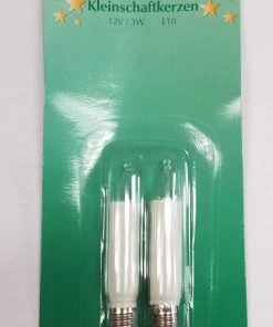 Frankenmuth Clock Company 2pc Lightbulb Set / 8V/3W Christmas Decorations, Candles & Other Decorations