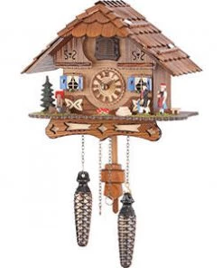 Frankenmuth Clock Company KU488QM - Quartz Musical Chalet With Man And Woman View All